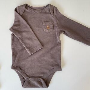 Gap Baby First Favorites Bodysuit in Taupe